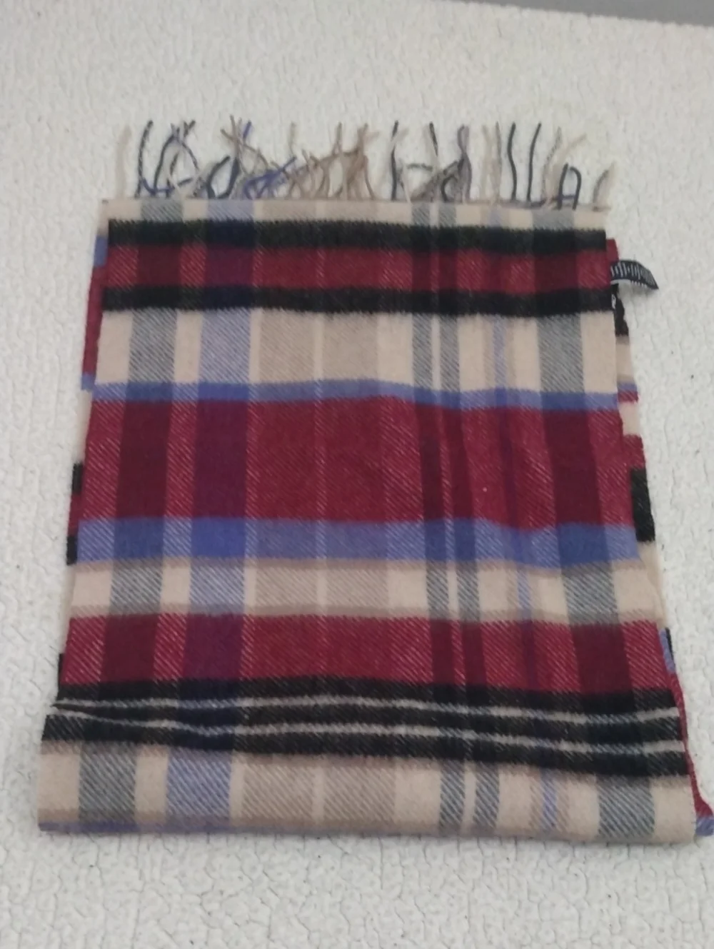 NWOT Nordstrom Classic Plaid Cashmere/Wool Men's Scarf